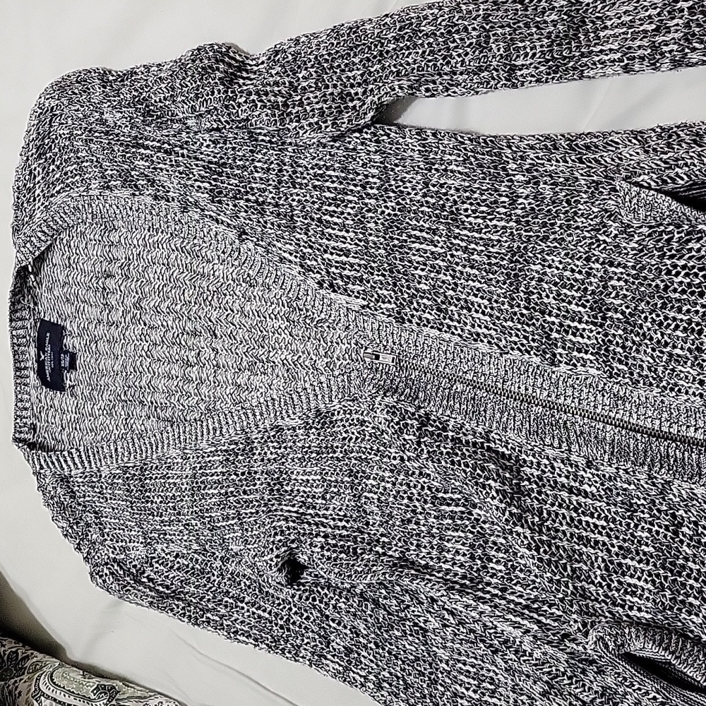 Loose Knit Half Zip Cardigan